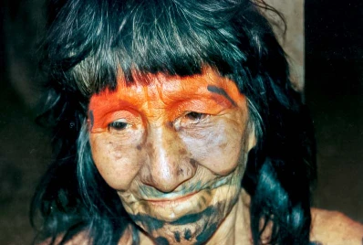 Matses Woman with Traditional Facial Painting